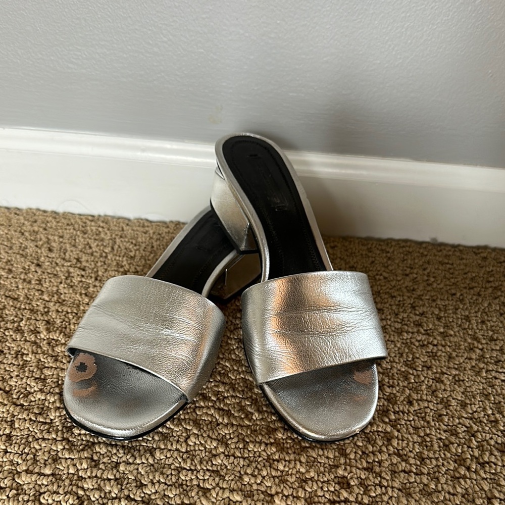 Alexander Wang Leather Slide Sandals